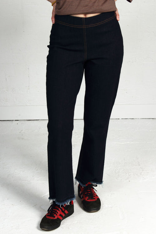 Spring 2018 Washed Denim Cropped Flares - xsm