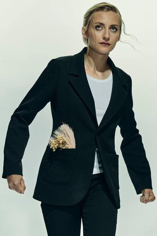 Textured Black Rachel Jacket - - 30% off