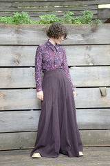 Fall 2021 - High Twist Leisure Suiting Elephant Pant - Eggplant - xsm