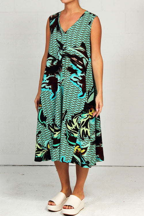 Abstract Crepe Warden Dress