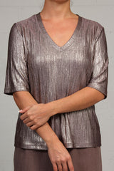 Spring 2023 Glitter Rib Bobbi Shirt - pale pink - xsm
