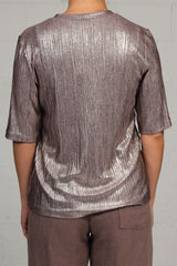 Spring 2023 Glitter Rib Bobbi Shirt - pale pink - xsm