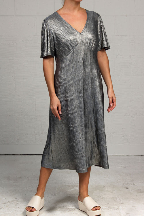 Glitter Rib Lulu Dress - pale blue