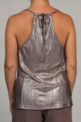 Spring 2023 Glitter Rib Sydney Top - pale pink - med