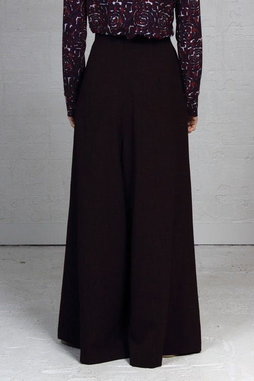 Fall 2021 - High Twist Leisure Suiting Elephant Pant - Eggplant - xsm