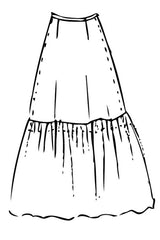 Spring 2021 Black & White Floral Mirage Skirt - xsm