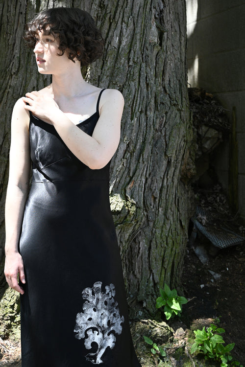 Spring 2022 Matte Satin Greta Slip Dress - black - xsm, sml