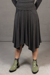 Fall 2019 - Skinny Stripe Wobble Skirt - grey/black - xsm