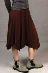 Fall 2019 - Skinny Stripe Wobble skirt - rust/navy - xsm