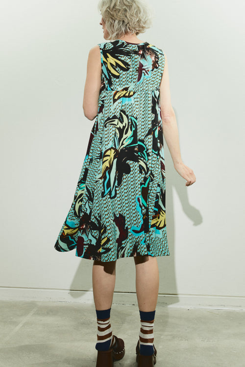 Abstract Crepe Warden Dress