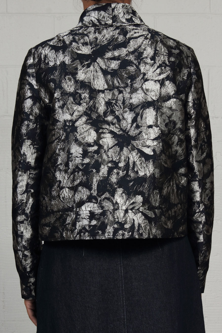 'Metallic' Floral Jacquard Squall Jacket - xlg last one!
